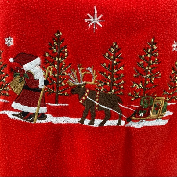 White Stag‎ women’s v neck Christmas holiday sweater, size 16W - Picture 2 of 9